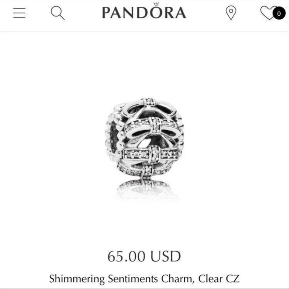 Pandora Shimmering Sentiment Charm - image 1